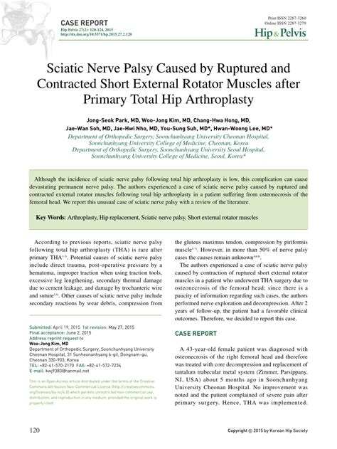 Pdf Sciatic Nerve Palsy Caused By Ruptured And Contracted Short