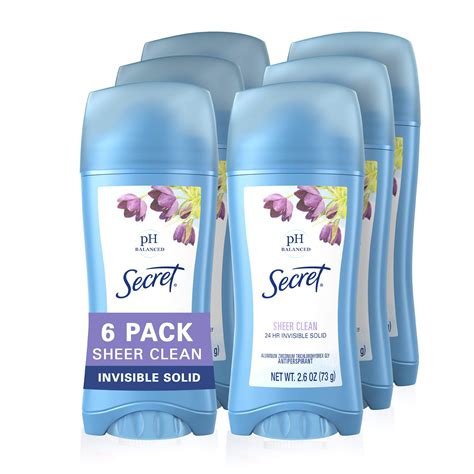 Buy Secret Original Sheer Clean Scent Womens Invisible Solid Ph