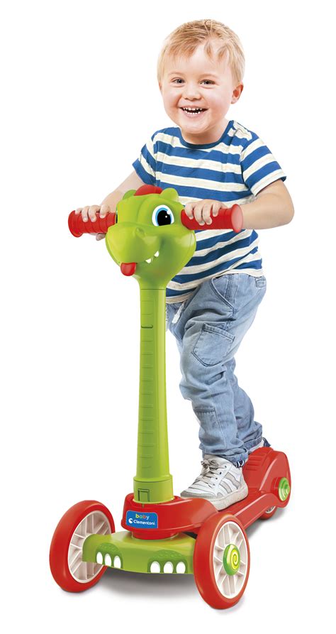 Clementoni Action Réaction Baby Dragon Push Scooter Carrefour