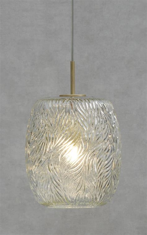 Mid Century Textured Glass Pendant Light C1960s France For Sale At