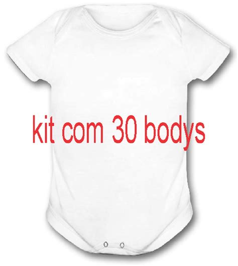 Kit c 30 Body Bebê Branco para Sublimação Estampar Atacado