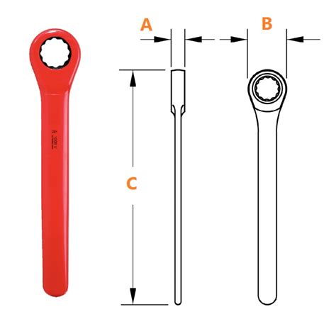 Llave De Estrella De Carraca Con Aislamiento Protector Kv Mm