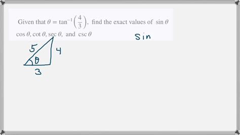 Solved Sec Tan 1 3 Csc Cos 1 4 Sin Arcsin 2 Arccos 0 Cos Arctan 3 4 Arcsin 8 Tan