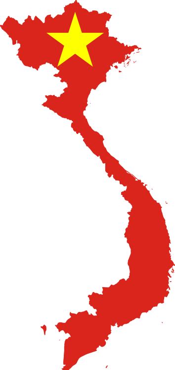 Vietnam Map Flag - Openclipart