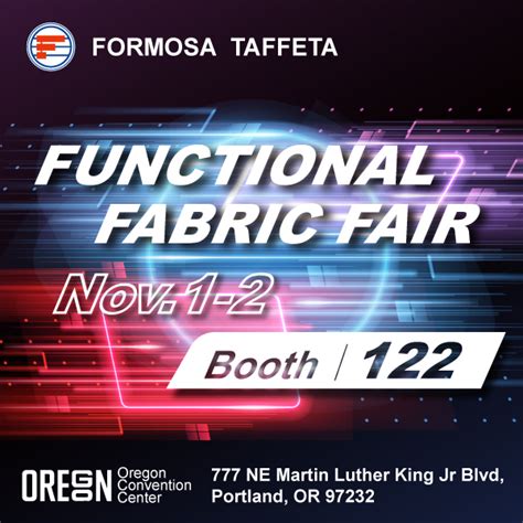 Functional Fabric Fair Invitation Formosa Taffeta Co Ltd