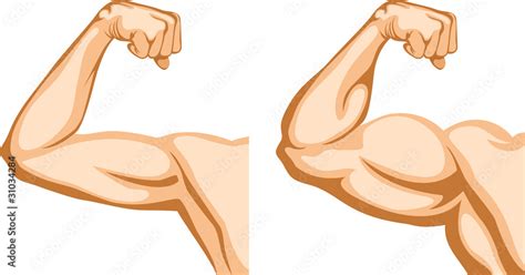 Hand Before and After fitness Stock Vector | Adobe Stock