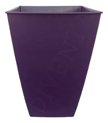 Maceta Plastico Piramidal Colores Color Violeta MercadoLibre