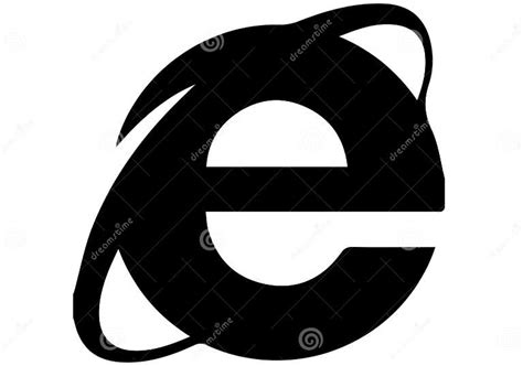 Internet Explorer Icon Logo Editorial Image Illustration Of Black