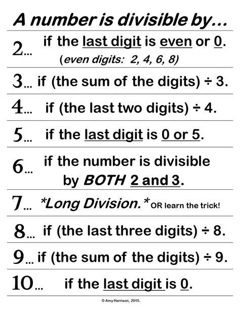 Divisibility Worksheets