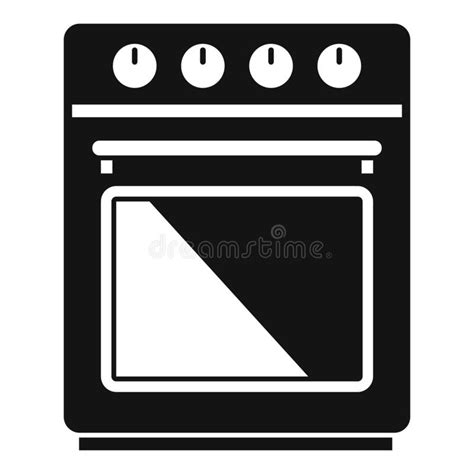 Vector Simple Del Icono Del Horno De Conversi N Frontal Cocina