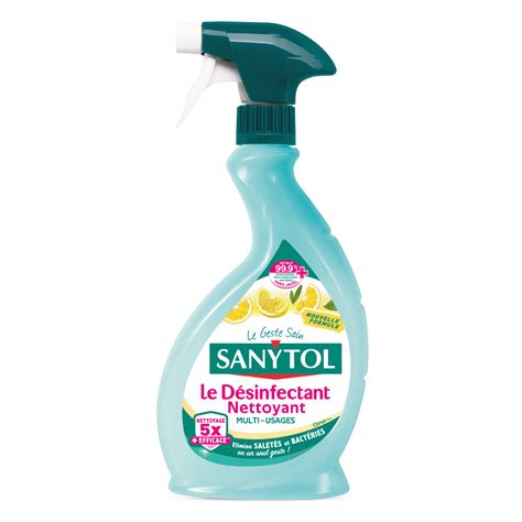 Désinfectant Nettoyant Multi usages Citron SANYTOL