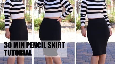 Diy 30 Min Pencil Skirt Tutorial Youtube