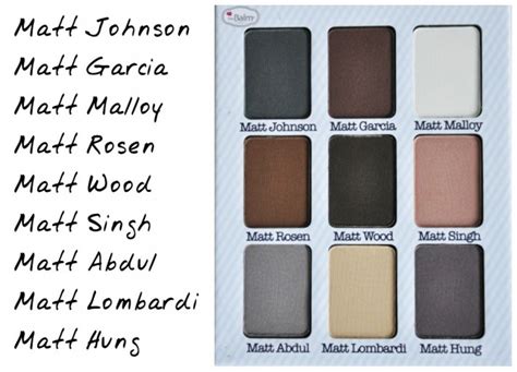 La Palette De Fards Mattes De The Balm Meet Matt E Nude R Glisse Myrtilles