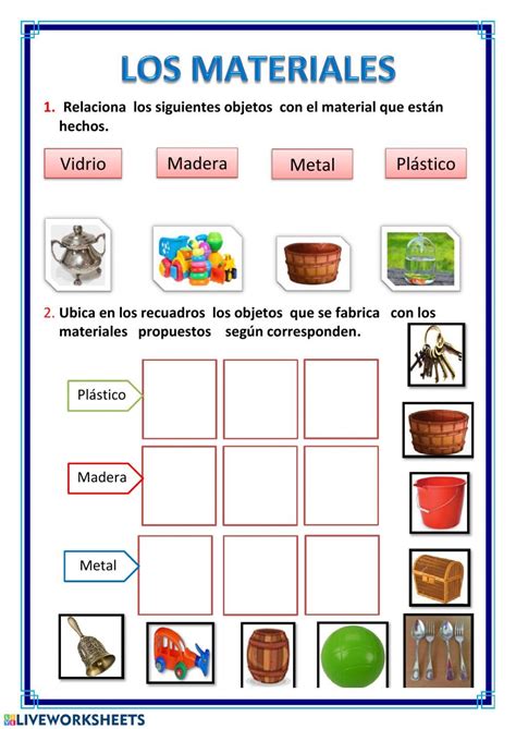 Actividades Para Trabajar La Materia En Primaria Acerca De Materiales