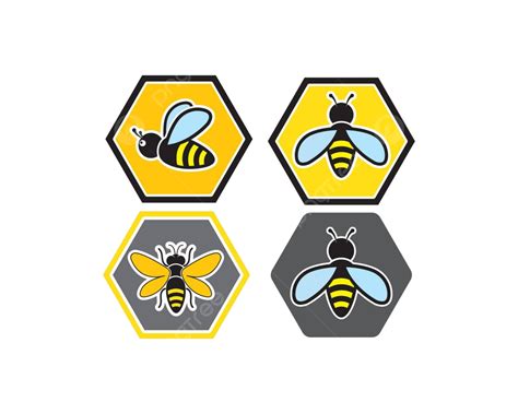 Honey Bee Logo Template Vector Icon Illustration Eco Honey Herbal ...