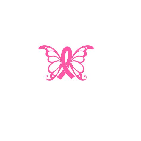 Butterfly Ribbon Cancer Awareness Free Svg File Svg Heart