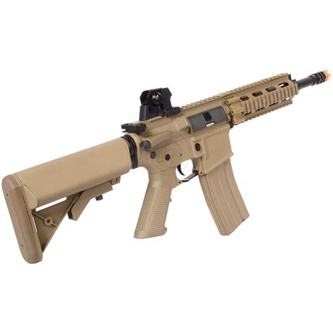 Gandg Combat Machine Gr16 Cqw Rush Ebb Aeg Airsoft Rifle Desert Tan