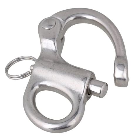 95mm 304 Stainless Steel Fixed Snap Anchor Shackle Rigging Silver Fixed