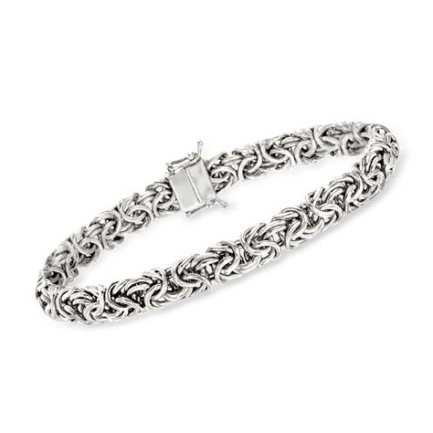 Sterling Silver Small Byzantine Bracelet With Magnetic Clasp Ross Simons