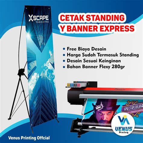 Jual Cetak X Banner Y Banner MMT Banner Spanduk Sudah Termasuk