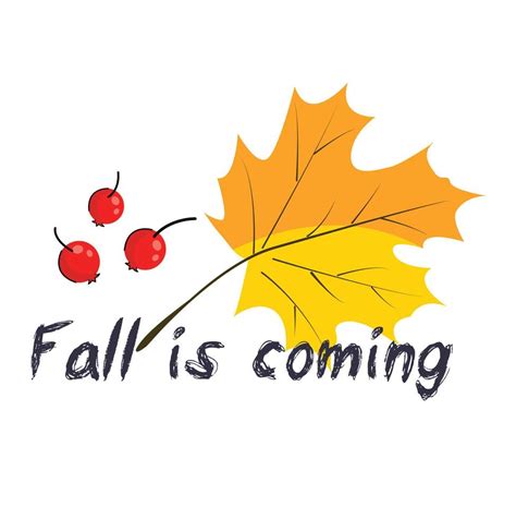 fall  coming lettering sticker banner inscription autumn theme