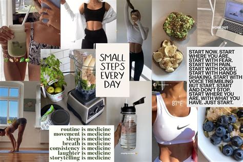 Workout Mood Board Laptop Wallpaper Vision Board Wallpaper Healthy