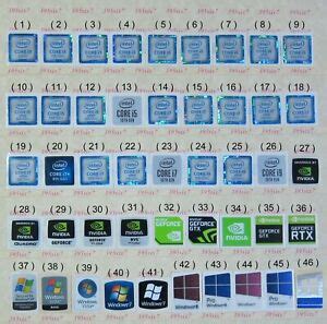 intel Core i3 i5 i7 Sticker (6th 7th 8th 9th 10th Gen) OS sticker Nvidia Sticker | eBay