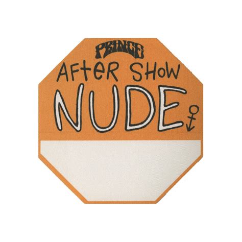 Prince Nude Concert Tour Backstage Pass Autographia