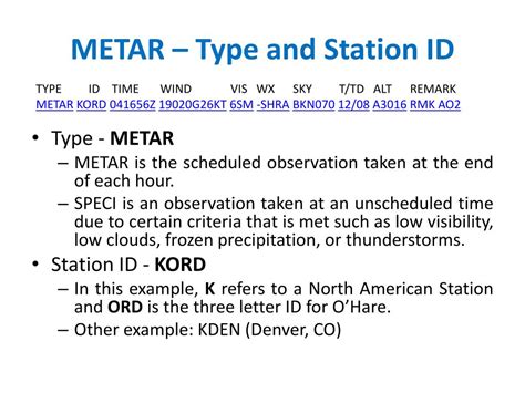 PPT Lab 2: METAR Decoding And Station Observations, 56% OFF