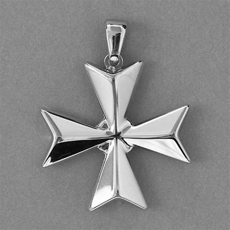 Maltese Cross Pendants Sterling Silver 3d Made In Malta