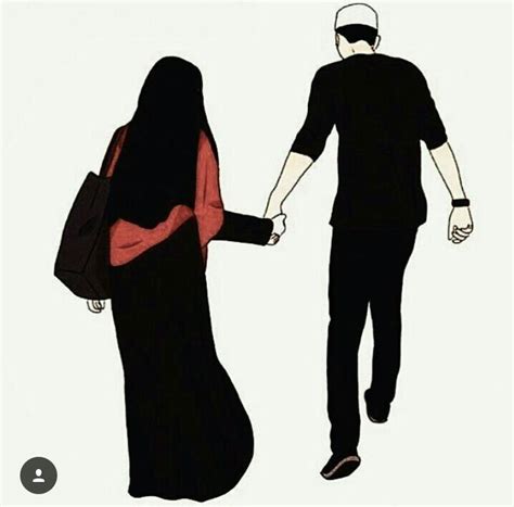 Gambar Kartun Muslimah Couple Romantis – bonus