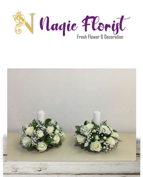 Rangkaian Bunga Meja Lilin Naqie Florist