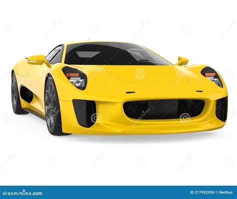 Coche Deportivo Amarillo Aislado Stock De Ilustraci N Ilustraci N De