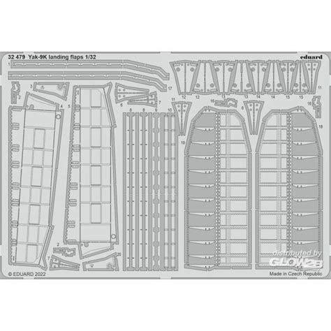 Eduard E32 479 Detailset Yakovlev Yak9K Landing Flaps ICM