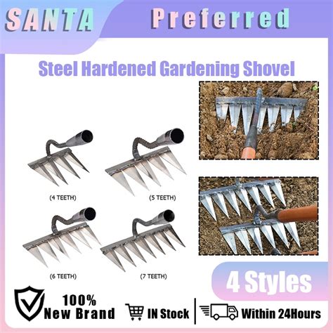 Weeding Rake Steel Farm Tool Gardening Hoe Grasping Raking Loosen Soil