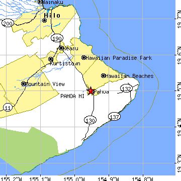 Pahoa, Hawaii (HI) ~ population data, races, housing & economy