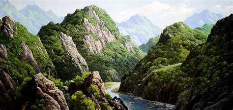 Живопись корейских художников. Пейзажи. | Landscape paintings, Lake art ...