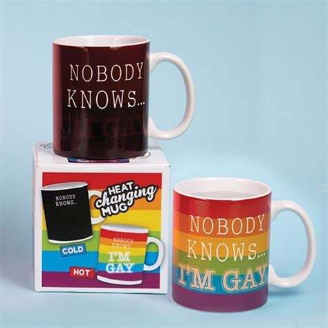 Nobody Knows I M Gay Heat Changing Mug Yuppie Gadgets