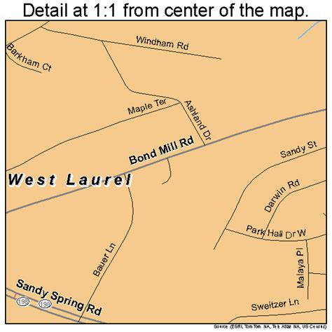 West Laurel Maryland Street Map 2483025