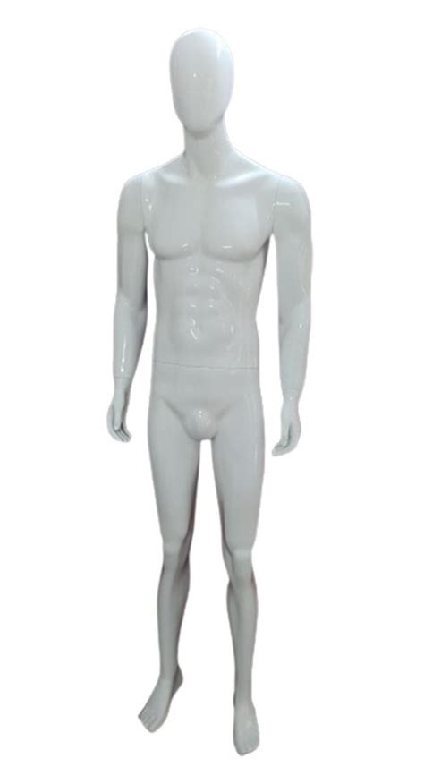 White Fiberglass Male Full Body Standing Mannequin For Garment Shop