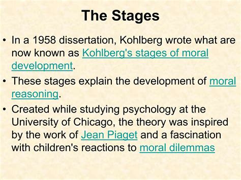 Kohlbergs Stages Of Moral Developmentppt