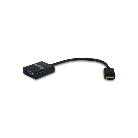 Equip Átalakító 11903607 HDMI VGA átalakító apa anya Audio fekete