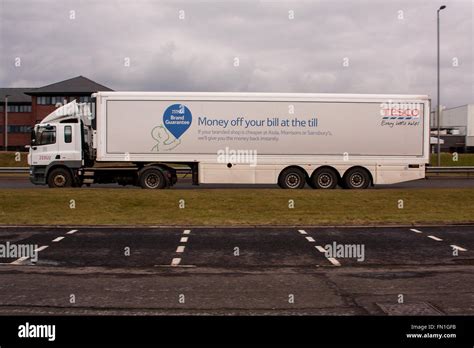 A Tesco Articulated Lorry Travelling Along The Kingsway West Dual