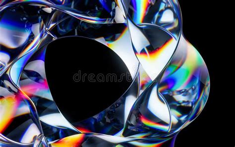 Colorful Curve Glass With Dispersion 3d Rendering Stock Illustration Illustration Of Elegance