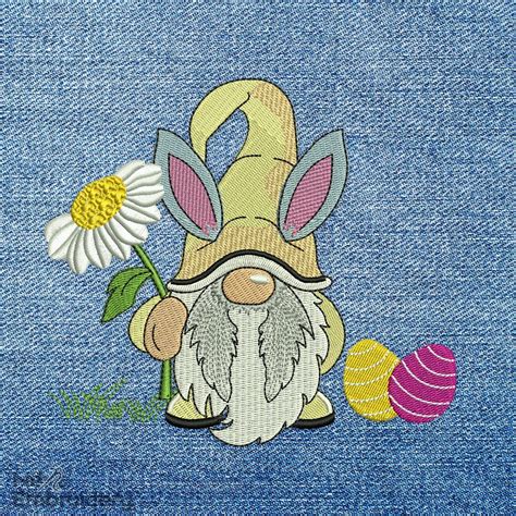 Easter Gnome Embroidery Design Easter Embroidery Designs Etsy