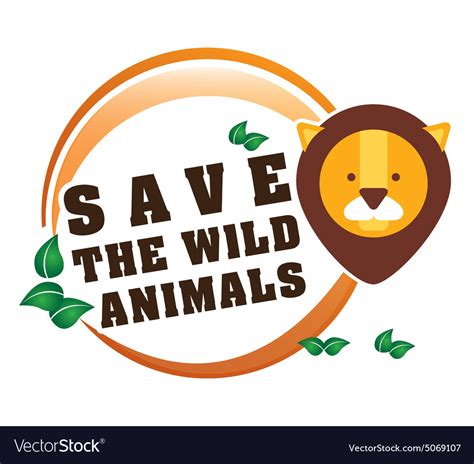 Save Animals Royalty Free Vector Image Vectorstock