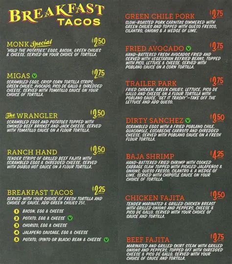 Torchy's Tacos Menu, Menu for Torchy's Tacos, North Dallas, Dallas ...