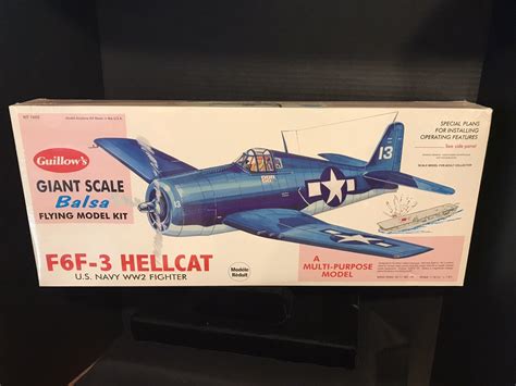 Guillows 1005 F6f 3 Hellcat Giant Scale Balsa Flying Model Kit Nib 116