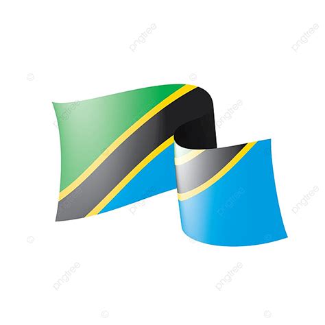 Ilustración De Vector De Bandera Nacional De Tanzania PNG Viento