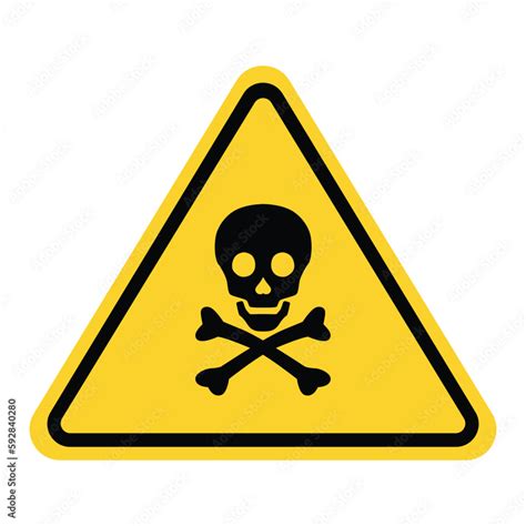 skull and bones warning sign danger sign poison sign Stock Vector ...